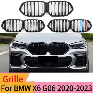 2020- 2023 BMW X6 G06 용 스포츠 프론트 그리드 입구 신장 그릴 범퍼 튜닝 액세서리
