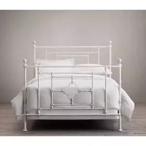 미니멀 빈티지 클래식 유럽 모던 엔틱 흰색 철제 침대프레임