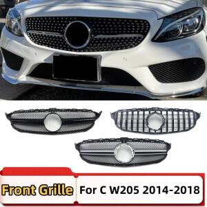 프론트 그릴 범퍼 그리드 액세서리 튜닝 바디 키트 AMG 메르세데스 벤츠 C 클래스 W205 2014-2018 C180 용