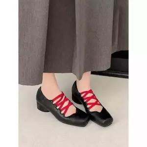 셉띠엠브레 빈티지 가을 여성스트랩힐 프렌치 펌프스 키높이 발레리노 메리제인슈즈 슈즈 UNO3