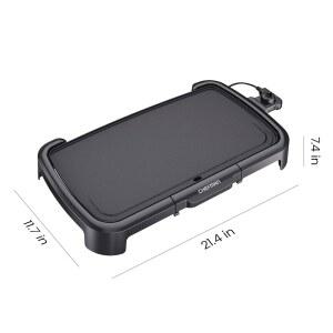 탈착식 온도 표면 조리 팬케이크 20 셰프맨 그릴 인치 버거 몰입형 전기 아웃 논스틱 드립 10 슬라이드 조절 초대형 XL 있는 기능이 계란 트레이 플랫