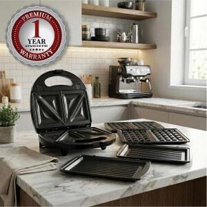 OVENTE IN 스낵 전기 다리미 블랙 세트 멜트 탈착식 그릴 참치 스테이크 논스틱 메이커 프레스 그릴드 GPI302B 플레이트 버거 적합합니다 치즈 와플 샌드위치 파니니 요리에