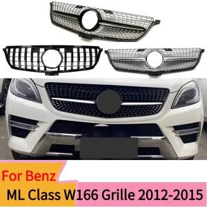 앞범퍼 그릴 후드 튜닝 레이싱 메르세데스-벤츠 ML 클래스 W166 ML300 ML40 2012-2015 ABS