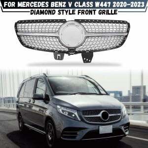 메르세데스 W447 벤츠 V 클래스 2020 튜닝 바디 키트 용 다이아몬드 스타일 프론트 그릴 범퍼 입구 그리드