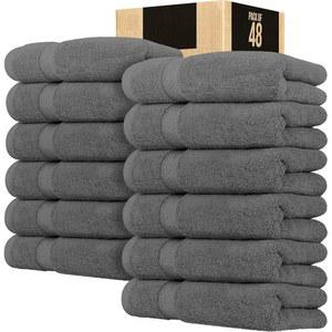 수영장 스파 체육관용 심플리 매직 목욕 타월 회색 25x50인치 경량 고흡수성 빠른 건조 타월(48개 케이스)