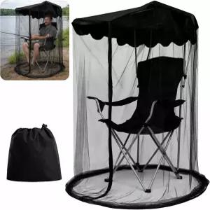 슈파쿨 1개 캐노피 의자 모기장 방수 지붕과 지퍼 구멍이 있는 그물 야외 하이킹 사냥 낚시 캠핑용 커버