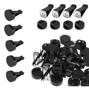 슬롯 헤드 에어 프레시너 클립 자동 향기 패드 교체 오피스 홈 오토모티브를 위한 DIY 장식 클립(50개 블랙)