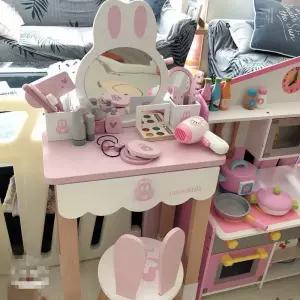 MONI 여아화장대 공주 공주화장대 여자아이 여아선물 조카 공주놀이 원목  화장놀이