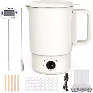 온도계가 포함된 디드포루 전기 왁스 멜팅 포트 키트 양초 제작용 800ML 멜터 스파우트가 조절 가능한 온도