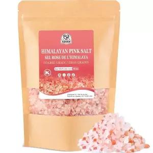 52 히말라야 핑크 소금 거친 입자 1파운드, 바닷소금, 그라인더 리필용 소금, 인공 색소 없음, 첨가물 글루