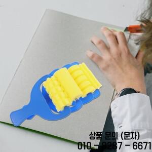 그라피티 페인팅을위한 16Pcs 스폰지 브러시 롤러 세트 간편한 청소 재사용 가능한 DIY 공예 드로잉 작은