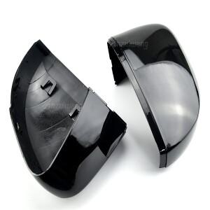 폭스바겐 VW 폴로 MK5 6R 6C ABS 사이드 백미러 커버 교체 쉘 트림, 블랙 캡 액세서리, 2 개