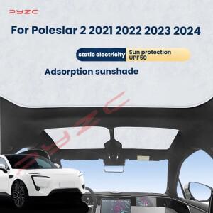 폴슬라르 2 2021 차량용 전기흡착식 선루프 차양막 스카이라이트 블라인드 차광 스티커