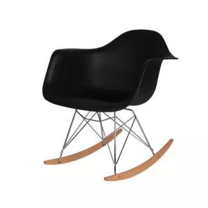 흔들의자 1인용 안락의자 스틸프레임 원목 모던 북유럽