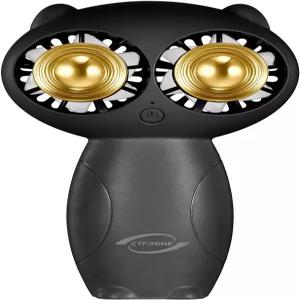 사이프론 휴대용 아로마 핸드헬드 선풍기 - 클립 미니 개인용 터보 여행 필수품(블랙)이 포함된 충전식