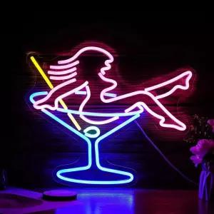 카페 LED네온사인 레터링 간판 40x30cm 조명 인테리어 네온사인 커피