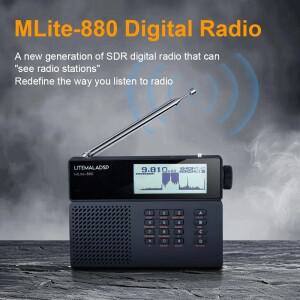새롭게 업그레이드된 MLite-880 Malahit SDR 정품 라이선스 수신기 휴대용 라디오 풀밴드 수신기(5000mAh