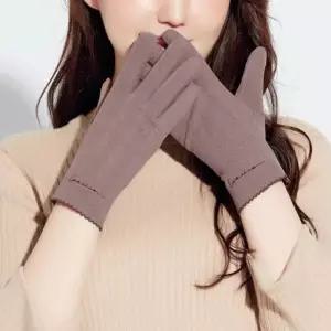 VIVA-NG131 숙녀 스마트폰 앙고라 터치장갑 블랙