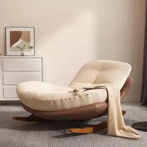 거실 리클라이너 안락의자 우드 접이식 대나무 체어 원룸 소파 싱글 휴식 디자인 의자 전동