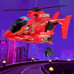 소방 헬기 완구 움직이는 다이캐스팅 어린이 장난감 소방 헬기 선물용 프로펠러 스프링 모드 모형 제트
