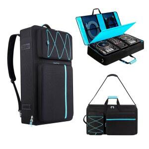 DDJ-FLX10 / DDJ-GRV6 REV5 REV7 SC LIVE 4 1000SRT와 호환되는 Aljikz DJ 컨트롤러 케이스, 멀티 포켓이 있는 패딩 백팩, 15.6인치