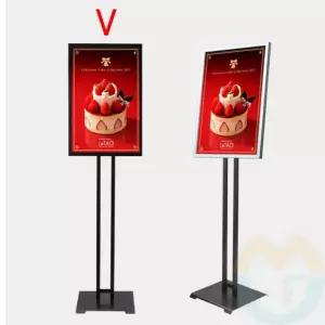 굿마켓 개폐식 스텐딩 POP꽂이 A3 흑색 철제스탠드 홍보물거치대 액자설치 포스터거치대