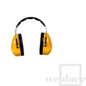 위플레이스 헤드밴드형 귀덮개 노란색 비행기귀마개 이어헤드셋 공사장소음차단 귀덮개귀마개