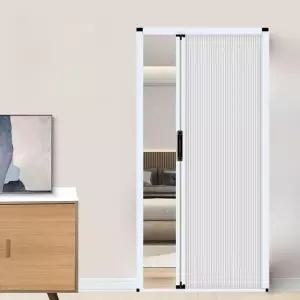 슬라이드문 자바라 창고 화이트 중문 주름문 파티션 전체차광 욕실 무타공 슬라이딩 선호