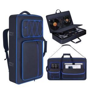 DDJ-FLX10 / 1000/ 1000SRT DDJ-GRV6 REV5 REV7과 호환되는 DJ 컨트롤러 케이스백, 조절 가능한 숄더 스트랩이 있는 패딩 긱백, 기어용 멀티 포켓이