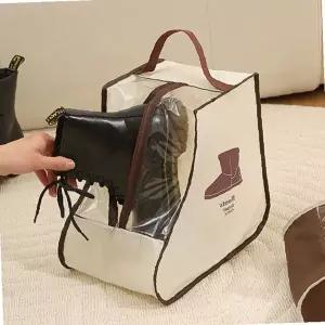 신발 보관 커버 부츠 키퍼 먼지 방지 수납 정리 케이스 신발장 정리함 투명 지퍼
