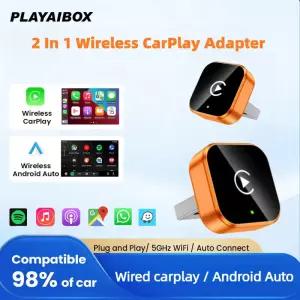 새로운 무선 CarPlay 안드로이드 오토 AI 미니 박스 자동 연결 기능 98 차량 모델과 호환되는 어댑터