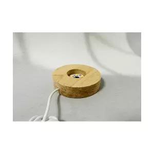 SG 하바리움 무드등 LED받침등 램프 원목 원형 웜화이트 6cm 2cm (USB형)