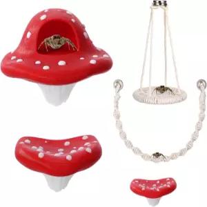 점프 스파이더 및 먹이 - 중간 브리지 위한 PCS 스윙 5 키트 장식을 로프 태닝을 있는 버섯 포함 마그네틱