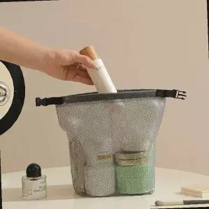 메쉬 방수 파우치 수영복 보관 헬스장 사우나 목욕탕 물놀이 수영장 비치백 지퍼