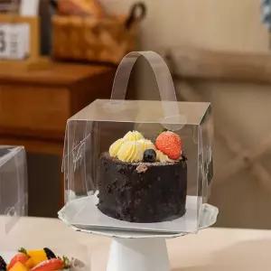 레드캣 투명 사각 쿠키 머핀 미니 케이크 포장 상자 1호