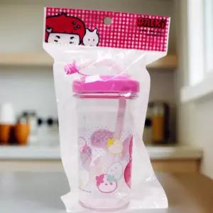 분유 빨대컵 양손컵 아기 분유 보온병 어린이집 물병 딸기 디자인