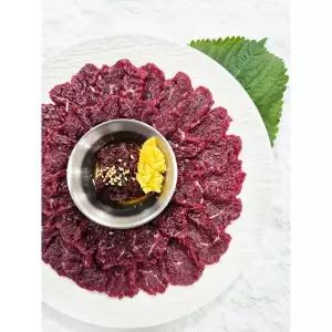 당일도축 한우 육사시미 120g,250g 생고기 당일작업 대구 뭉티기 [새롬한우]