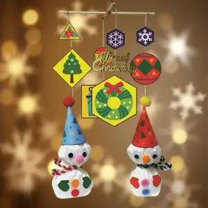 어린이집 겨울 모빌 만들기 세트 윈터 가랜드 DIY 눈사람 키트