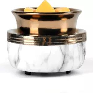 가정 사무실 엄마 여성용 향 왁스 멜터 버너용 모코사 세라믹 워머 3-in-1 캔들 전기 ( 화이트 )