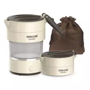 키친아트 폴딩포트 600ml 접이식 휴대용 여행용 캠핑용 전기포트