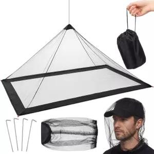 크리스탈 실라라 캠핑 곤충망 텐트와 캐리백 모기장 남성용 컴팩트 초경량 여행용 침낭 하이킹 낚시 가드닝
