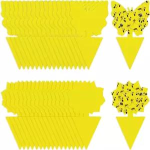 집 실내용 과일 파리 냇 트랩 실내 야외 식물 및 주방용 노란색 끈적끈적한 36팩 모기 날벌레용 곰팡이