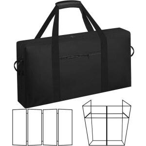 CSOKRE 헤비 듀티 DJ 파사드 부스 휴대용 가방 [두툼한 패브릭+앞주머니] 48인치 L x 5.5인치 W 23.6인치 H 스탠드 테이블 (전용 가방)