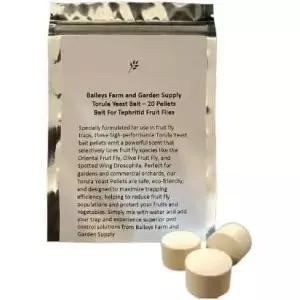 토룰라 효모 미끼 - 20개의 펠릿 테프리티드 초파리를 위한 먹이
