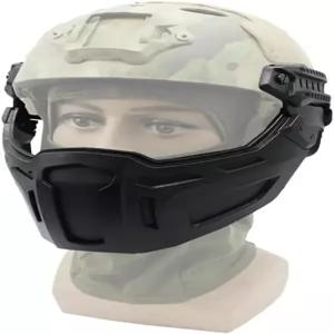 전술 헬멧용 빠른 하프 페이스 마스크 Cs 게임 코스프레용 야외 페인트볼 보호 접이식 씰