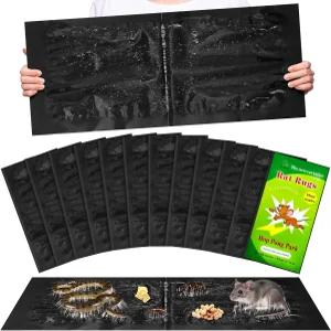 마우스 트랩 보드 12팩 실내 야외 쥐 및 컨트롤을 위한 초대형 헤비 듀티 스틱 패드 가정 차고 주방 정원