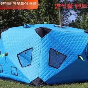 원터치 큐브 텐트 돔 캠핑 낚시 빙어 누빔 방한 겨울 2문 4창
