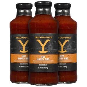 옐로스톤 핫 허니 바비큐 소스 19온스 3팩