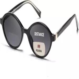 여성용 PUBOWT 타원형 이중 초점 독서 선글라스 안경 자외선 차단 선 리더 레트로 패션 프레임 빈티지