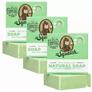 닥터스콰치 토탈 모이스처 내추럴 남성용 바 비누 건조되지 않는 2in1 페이스 + 바디 모든 피부 타입을